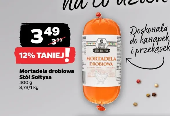 Mortadela drobiowa Stół Sołtysa promocja w Netto