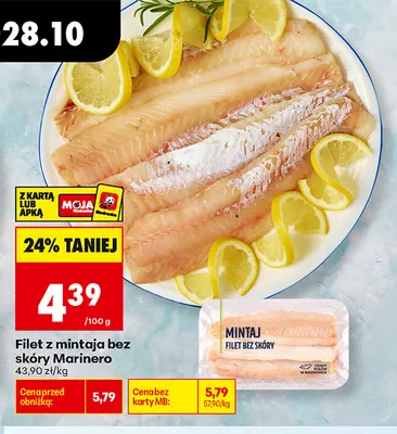 Filet z mintaja bez skóry Marinero promocja w Biedronka