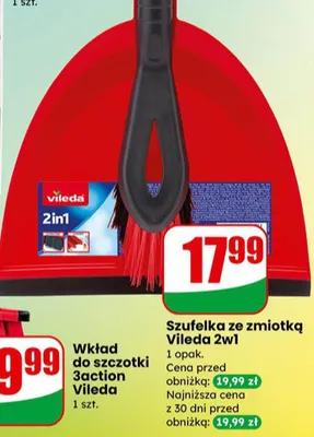 Szufelka ze zmiotką Vileda 2w1 promocja w Dino