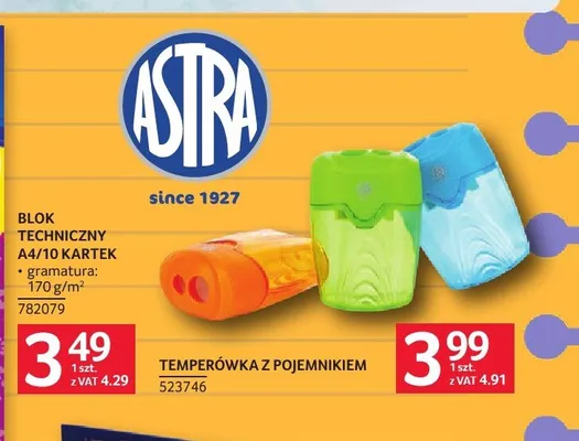 Temperówka z pojemnikiem Astra promocja w Selgros