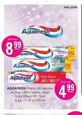 Pasta do zębów Aquafresh Total Effect TP promocja w Drogerie Jasmin