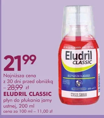 Płyn do płukania jamy ustnej ELUDRIL CLASSIC płyn do płukania jamy ustnej promocja w Makro