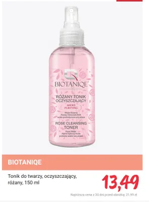 Tonik do twarzy, oczyszczający, różany promocja w Rossmann