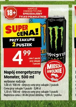 Napój energetyczny Monster Energy Ultra promocja w Twój Market