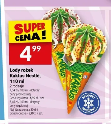 Lody rożek Kaktus Nestlé promocja w Twój Market