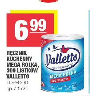 Ręcznik kuchenny Valletto Mega Rolka promocja w SPAR