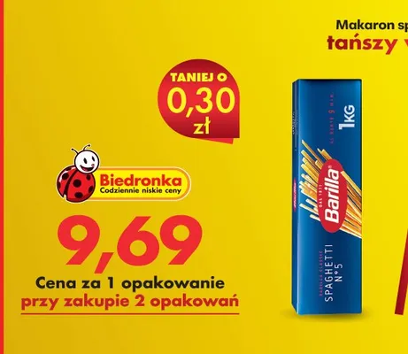 Makaron spaghetti promocja w Biedronka