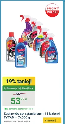 Zestaw do sprzątania kuchni i łazienki Tytan 7x500g promocja w ERLI