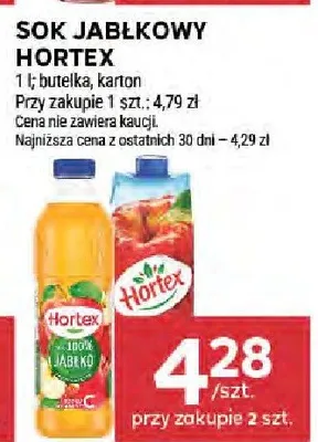 Sok jabłkowy Hortex promocja w Stokrotka