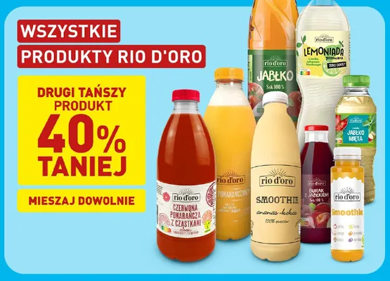 Sok Czerwona Pomarańcza z cząstkami Rio D'oro promocja w Aldi