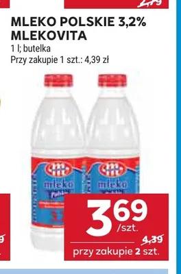 Mleko polskie Mlekovita 3,2% promocja w Stokrotka