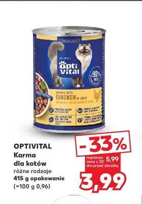 Karma dla kotów Optivital promocja w Kaufland