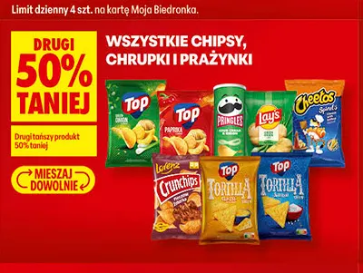 Chipsy, chrupki i prażynki promocja w Biedronka