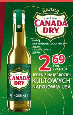 Napój gazowany Canada Dry Ginger Ale promocja w Selgros