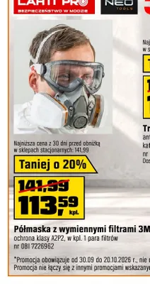 Półmaska z wymiennymi filtrami 3 m promocja w OBI