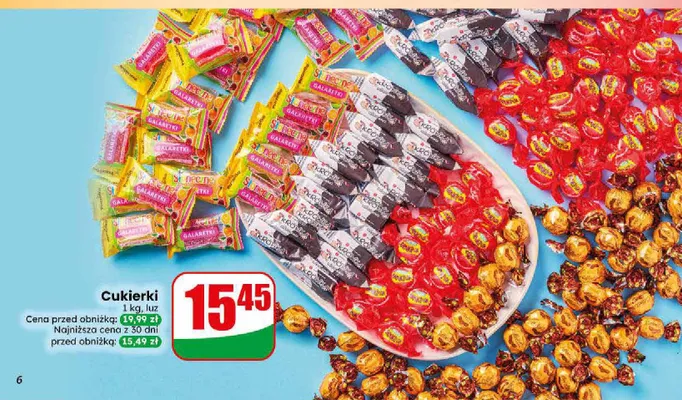 Cukierki galaretki i krówki luz promocja w Dino