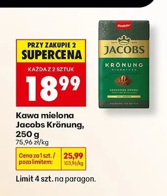 Kawa mielona Jacobs Krönung promocja w Biedronka