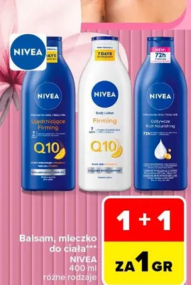 Balsam mleczko do ciała Nivea promocja w Carrefour Market