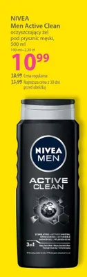 Żel pod prysznic męski Nivea Men Active Clean promocja w Hebe