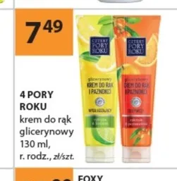 Krem do rąk glicerynowy odżywczy 4 Pory Roku promocja w Drogerie Laboo