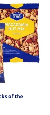Mieszanka orzechów Snacks of the World Macadamia Nut Mix Salted promocja w Action