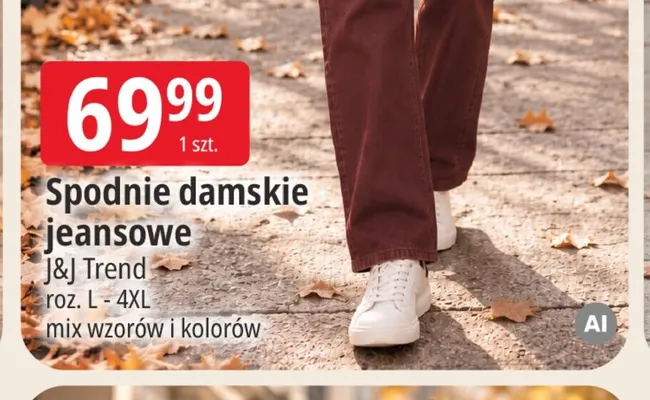 Spodnie damskie jeansowe J & J Trend promocja w Leclerc