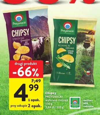 Chipsy Spacer pod Giewontem Ser Górski Przysnacki promocja w Intermarche