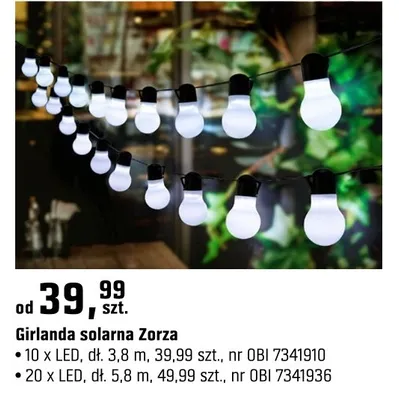 Girlanda solarna Zorza 20 x LED promocja w OBI