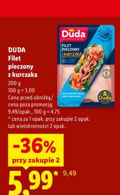 Filet pieczony z kurczaka Duda promocja w Lidl