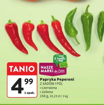 Papryka Peperoni zielona Z Sadów i Pól promocja w Intermarche
