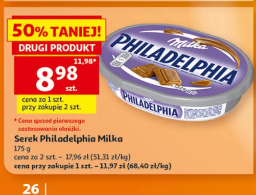 Serek Philadelphia Milka promocja w Auchan