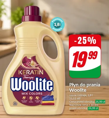Płyn do prania Woolite Keratin Therapy Mix Colors promocja w Dino