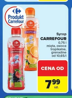 Syrop o smaku owoców tropikalnych Carrefour Classic promocja w Carrefour Market
