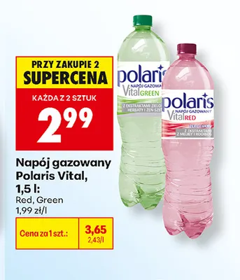 Napój gazowany Polaris Vital Red promocja w Biedronka