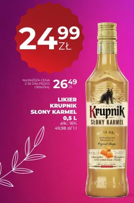 Likier Krupnik słony karmel promocja w Duży Ben