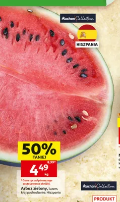 Arbuz zielony luzem Auchan Collection hiszpański promocja w Auchan