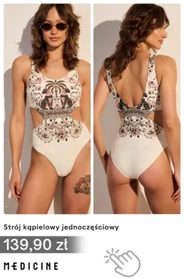 Strój kąpielowy jednoczęściowy Medicine promocja w Medicine