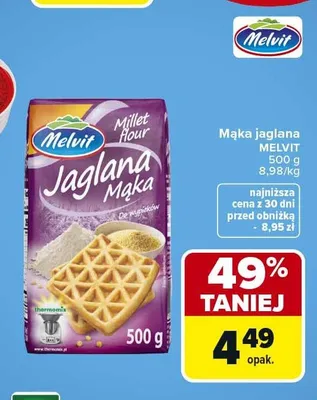 Mąka jaglana MELVIT promocja w Carrefour