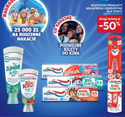Produkty Aquafresh i Sensodyne dla dzieci promocja w Stokrotka