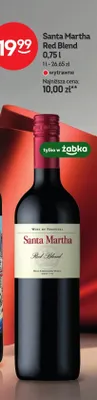 Wino czerwone wytrawne Santa Martha Red Blend promocja w Żabka