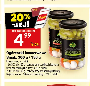 Ogóreczki konserwowe klasyczne Smak promocja w Twój Market