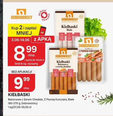 Kiełbaski białe Dobrowolscy promocja w Chorten
