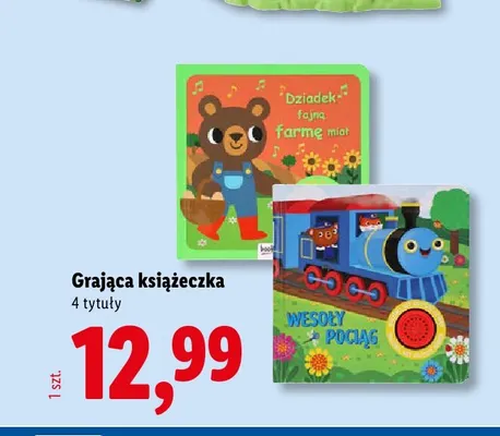Grająca książeczka Dziadek fajną farmę miał promocja w Lidl