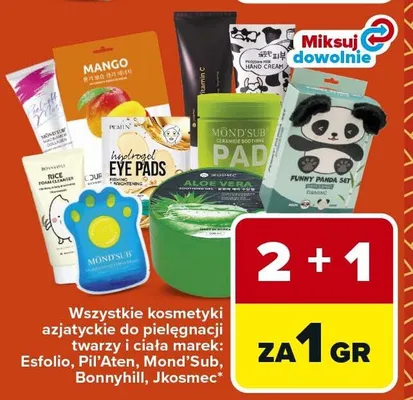 Kosmetyki azjatyckie do pielęgnacji twarzy i ciała promocja w Carrefour Market