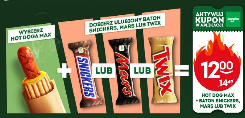 Zestaw Hot Dog Max + Baton Twix promocja w Żabka