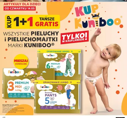 Pieluchy Kuniboo 3 Premium Midi 4-9kg promocja w Kaufland