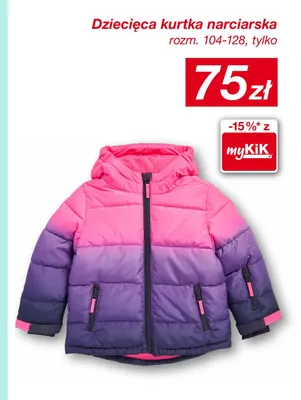 Dziecięca kurtka narciarska rozm. 104-128 promocja w KiK