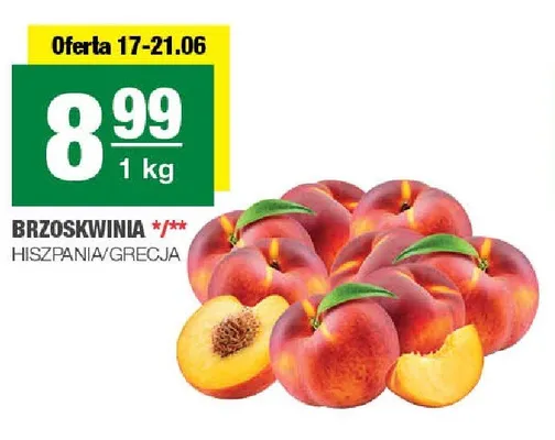 Brzoskwinia Hiszpania/Grecja promocja w SPAR