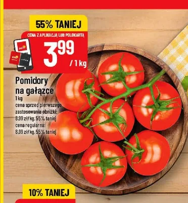 Pomidory na gałązce promocja w POLOmarket