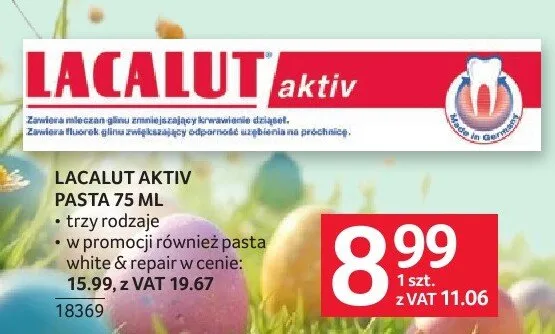 Pasta do zębów Lacalut Aktiv 75ml promocja w Selgros